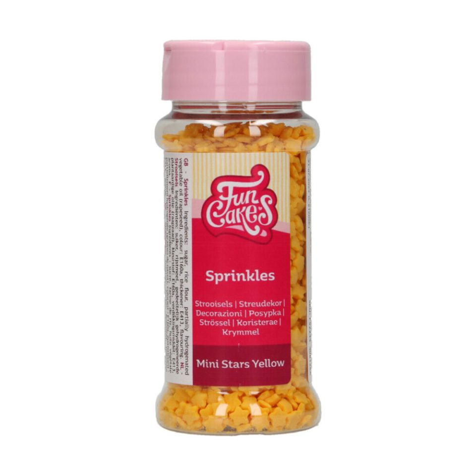 FunCakes Mini Stars Yellow 60 g
