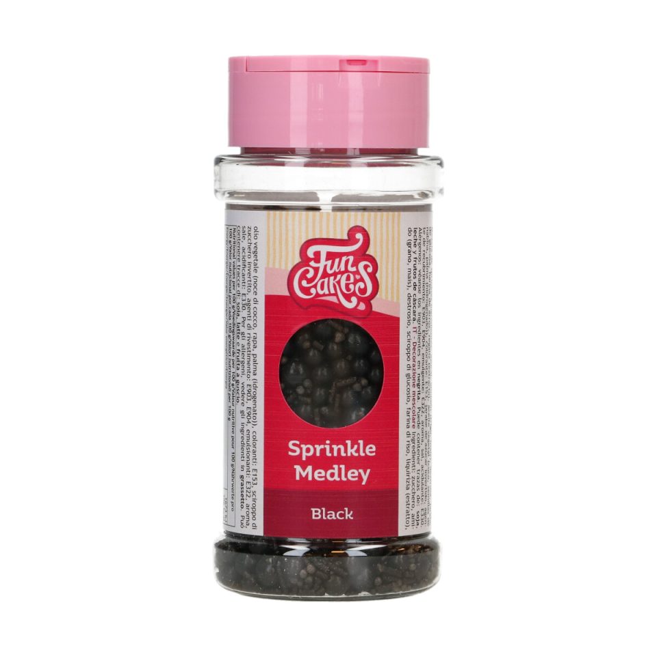 FunCakes Sprinkle Medley Black 65 g