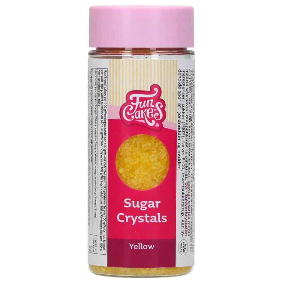 FunCakes Sugar Crystals Yellow 80 g