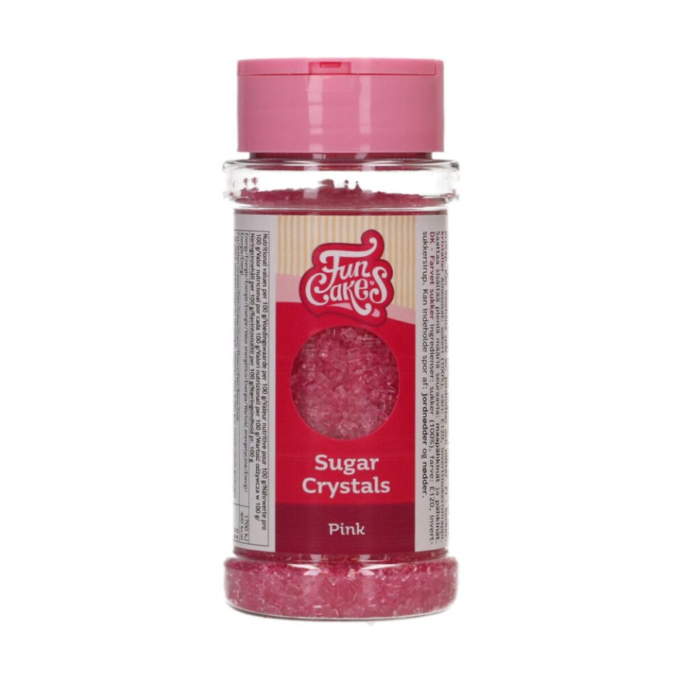 FunCakes Sugar Crystals Pink 80 g