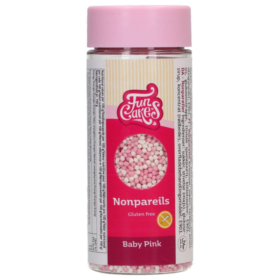 FunCakes Gluten-Free Nonpareils Baby Pink 80 g