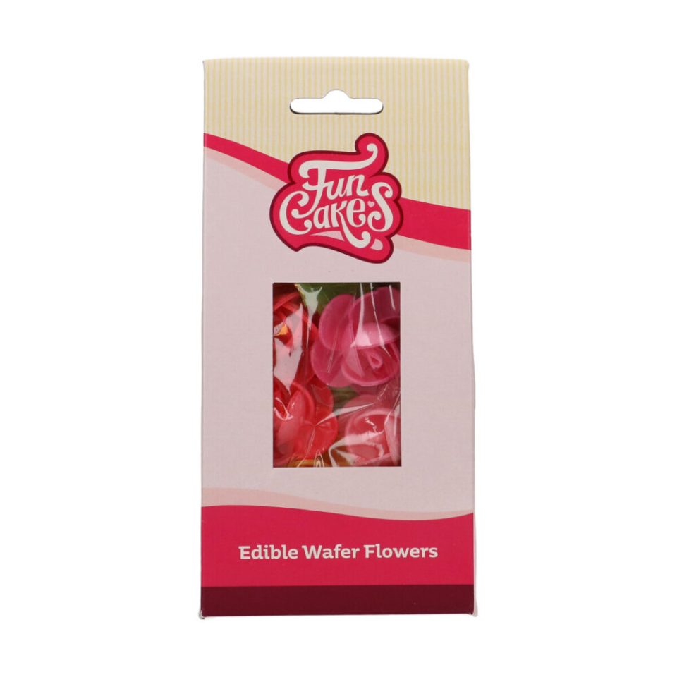 FunCakes Edible Wafer Flowers Frangipani & Leaves 15 stuks