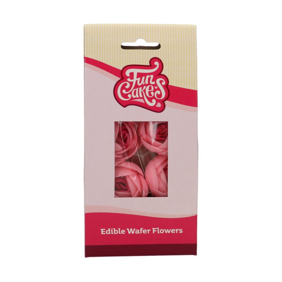 FunCakes Edible Wafer Flowers Rose 6 stuks