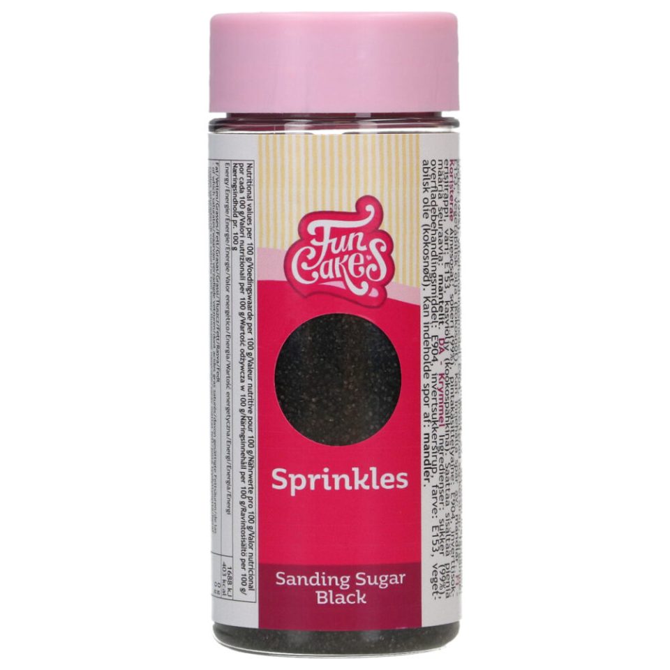 FunCakes Sanding Sugar Black 80 g