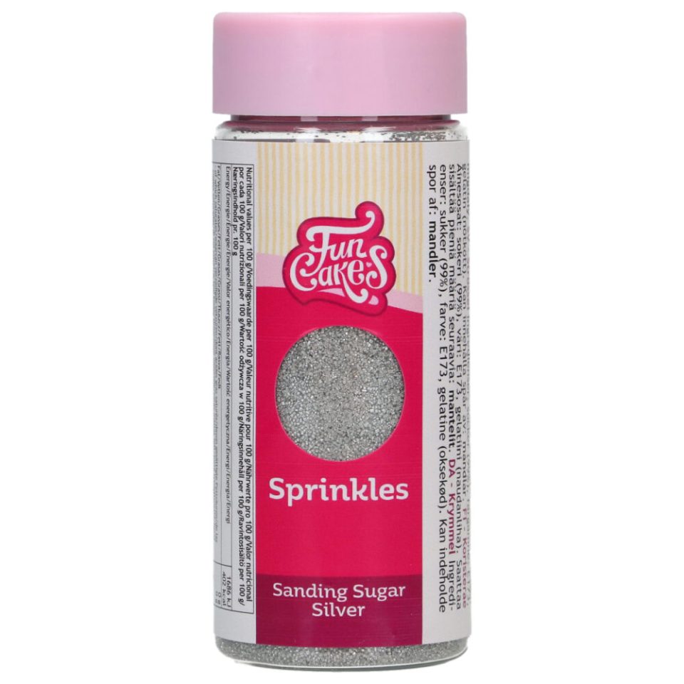 FunCakes Sanding Sugar Silver 80 g
