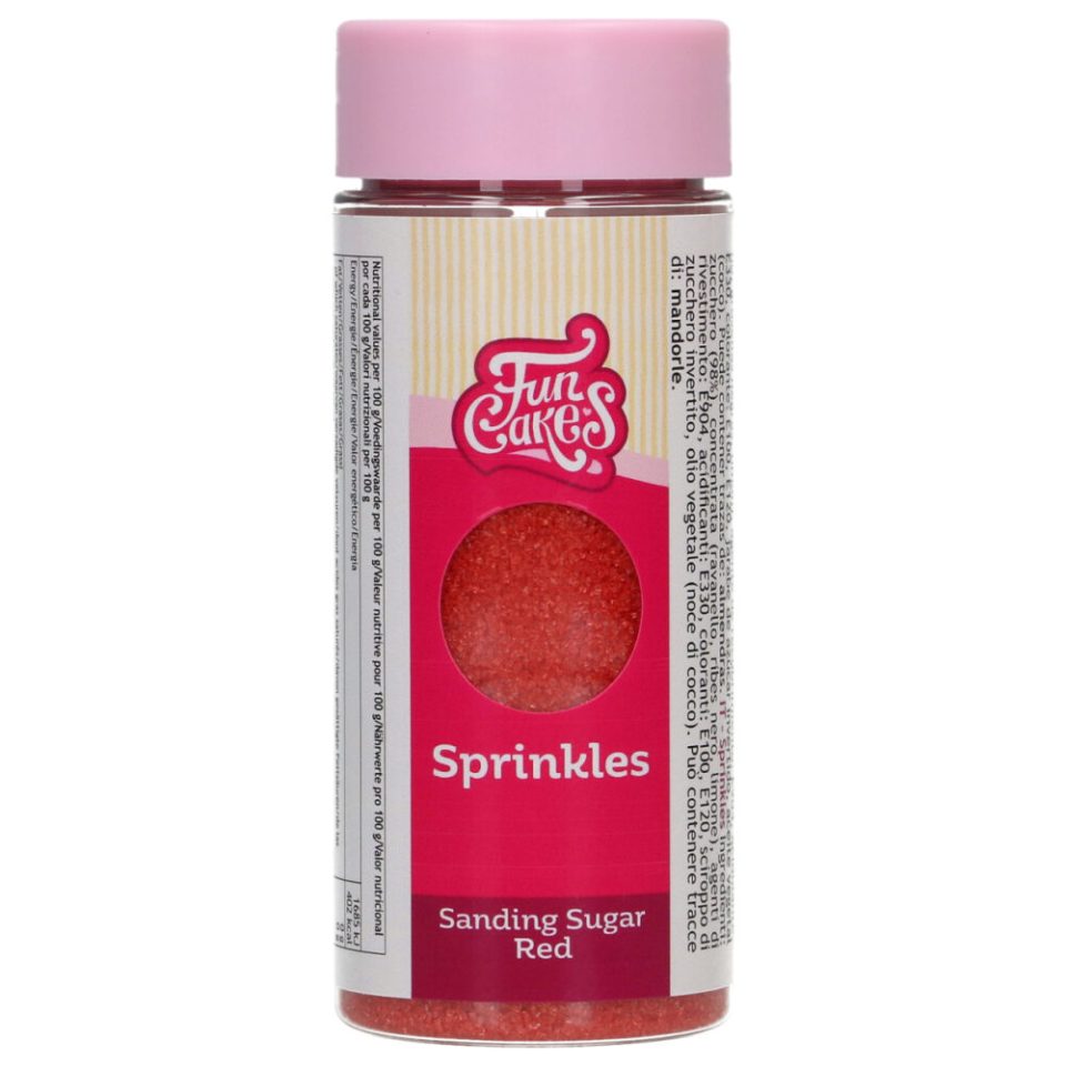 FunCakes Sanding Sugar Red 80 g