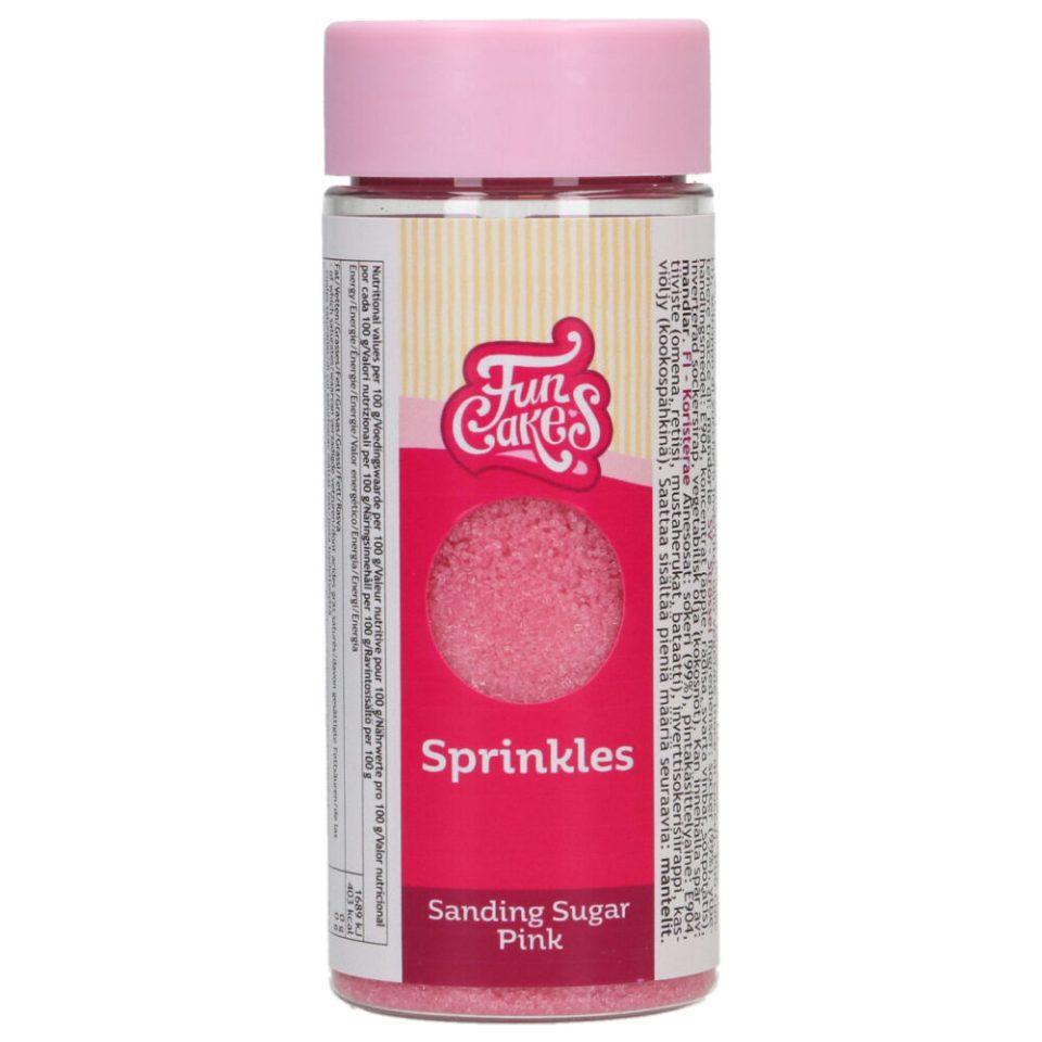 FunCakes Sanding Sugar Pink 80 g