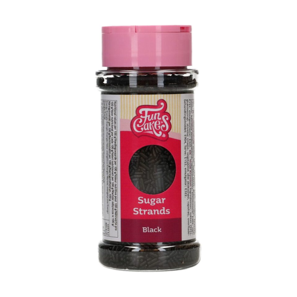 FunCakes Sugar Strands Black 80 g