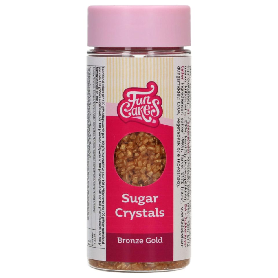 FunCakes Sugar Crystals Bronze Gold 80 g