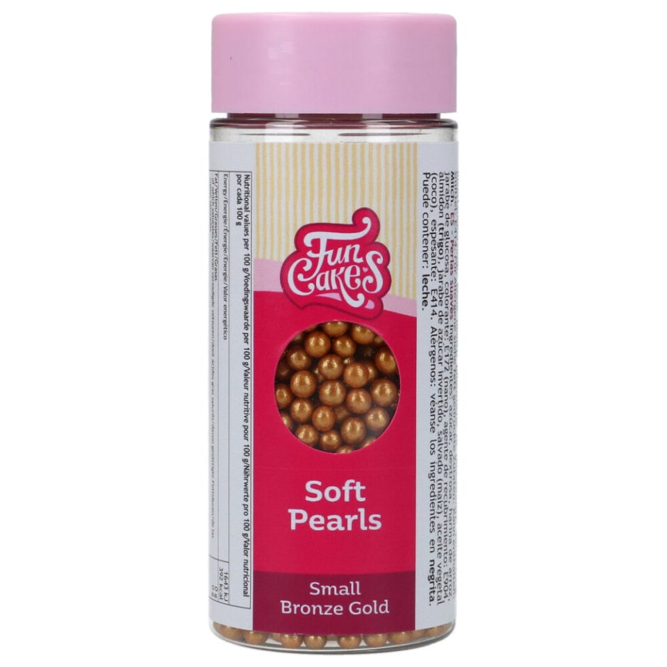 FunCakes Soft Pearls Small Bronze Gold 70 g