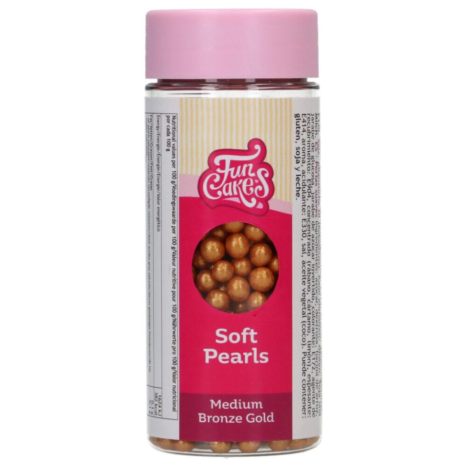 FunCakes Soft Pearls Medium Bronze Gold 60 g