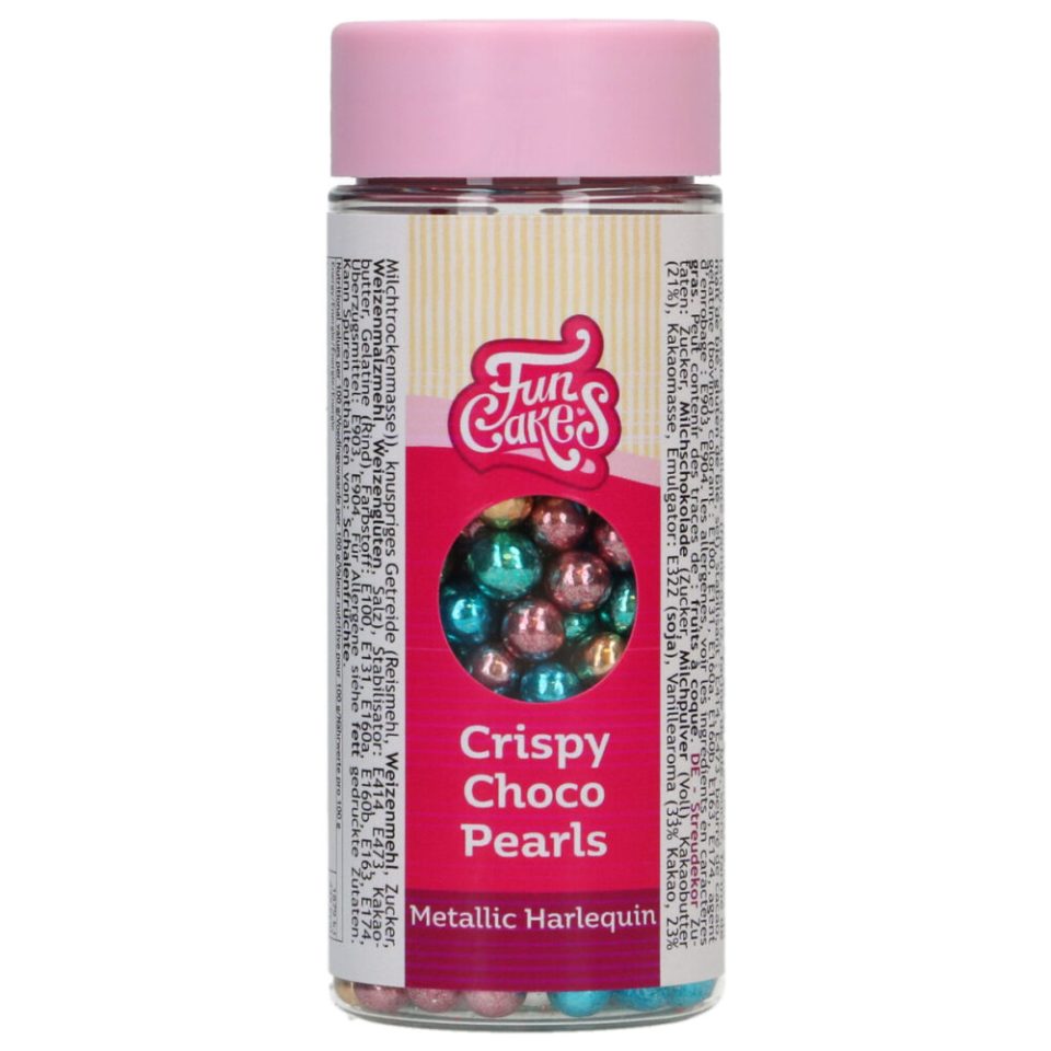 FunCakes Crispy Choco Pearls Metallic Harlequin 60 g