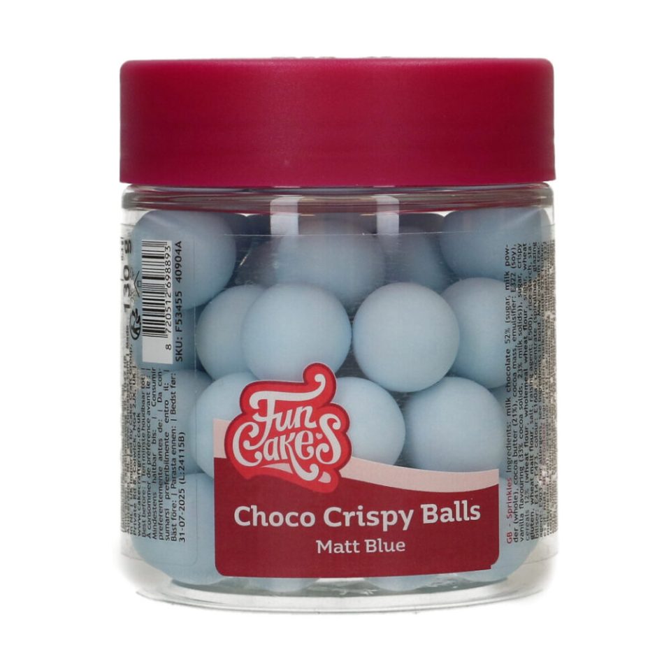 FunCakes Choco Crispy Balls Matt Blue 130 g