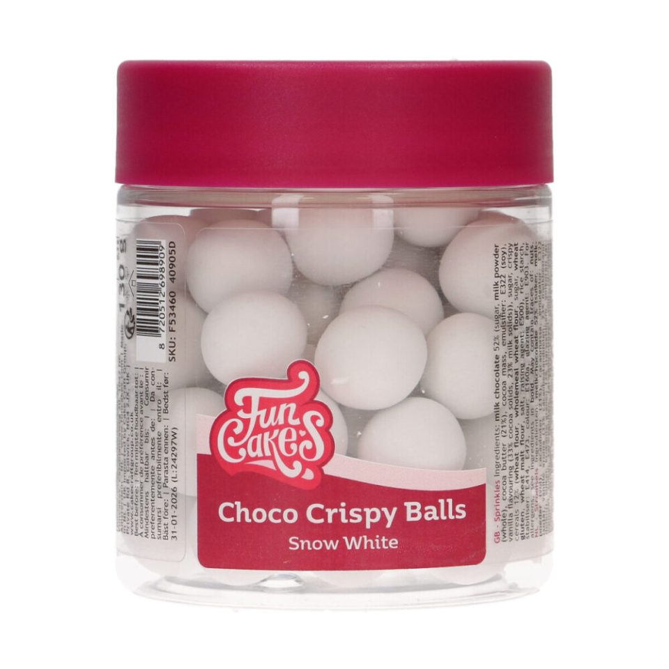 FunCakes Choco Crispy Balls Matt White 130 g