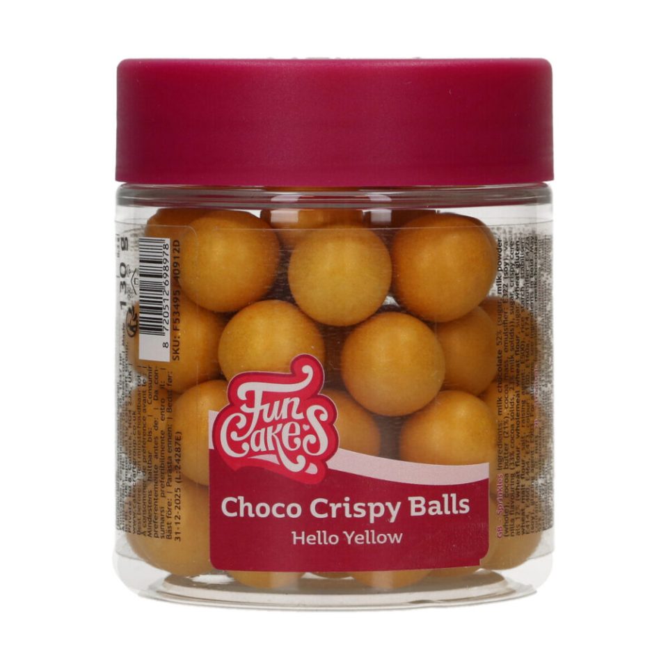 FunCakes Choco Crispy Balls Shiny Ochre 130 g