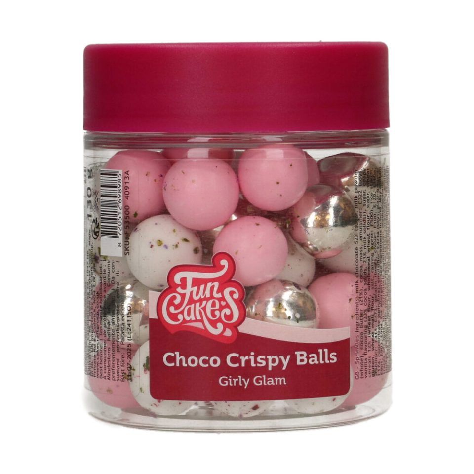 FunCakes Choco Crispy Balls Girly Glam 130 g