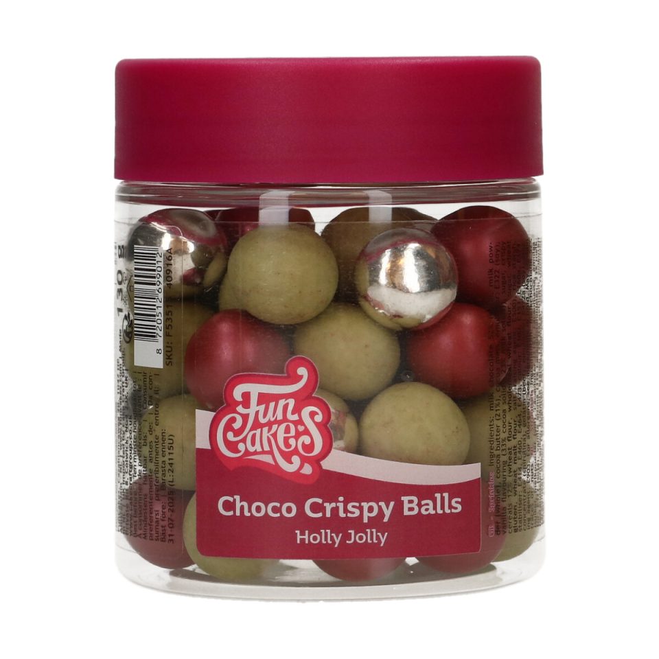 FunCakes Choco Crispy Balls Holly Jolly 130 g