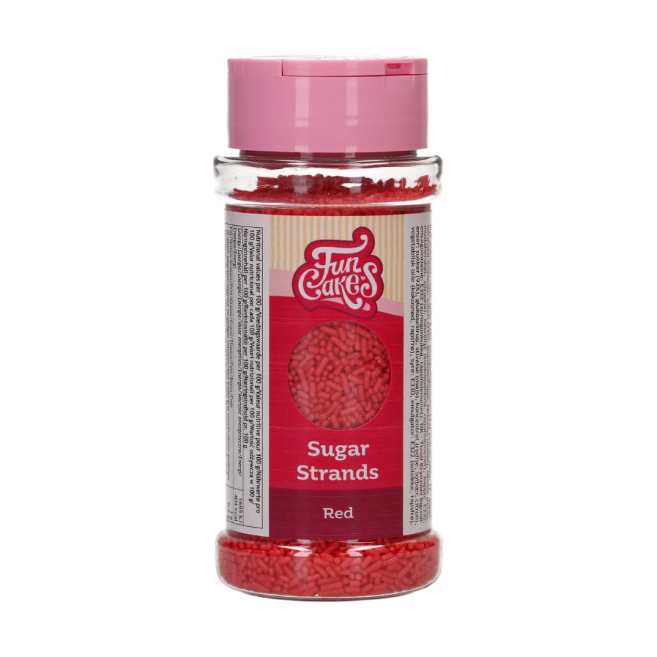 FunCakes Sugar Strands Red 80 g