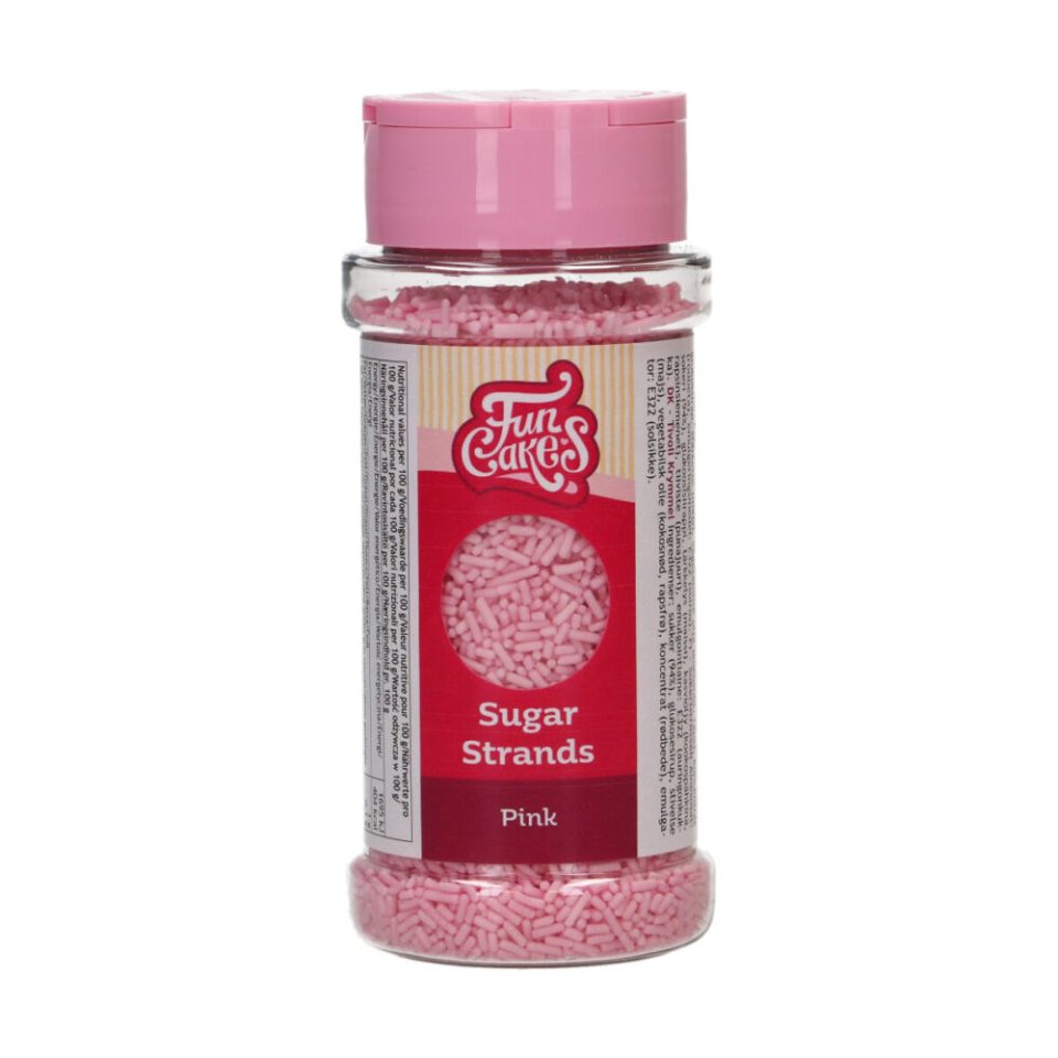 FunCakes Sugar Strands Pink 80 g