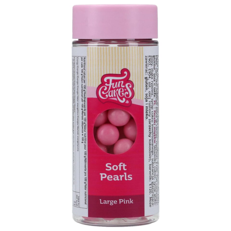 FunCakes Soft Pearls Pink 10 mm 70 g