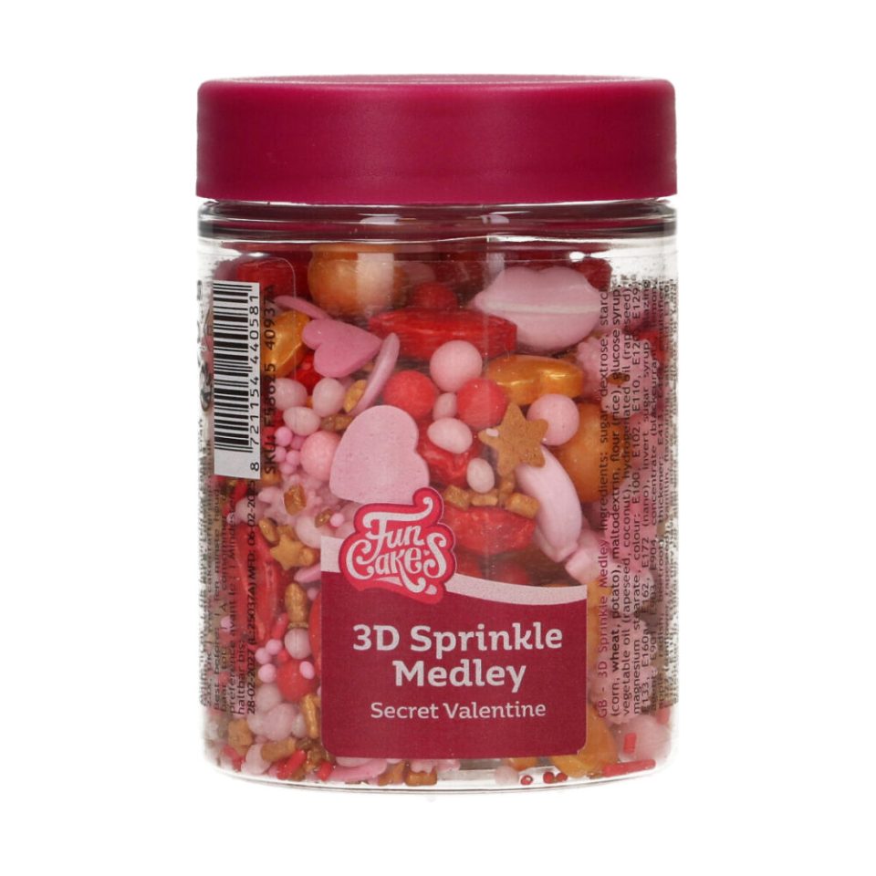 FunCakes 3D Sprinkle Medley Secret Valentine 70 g