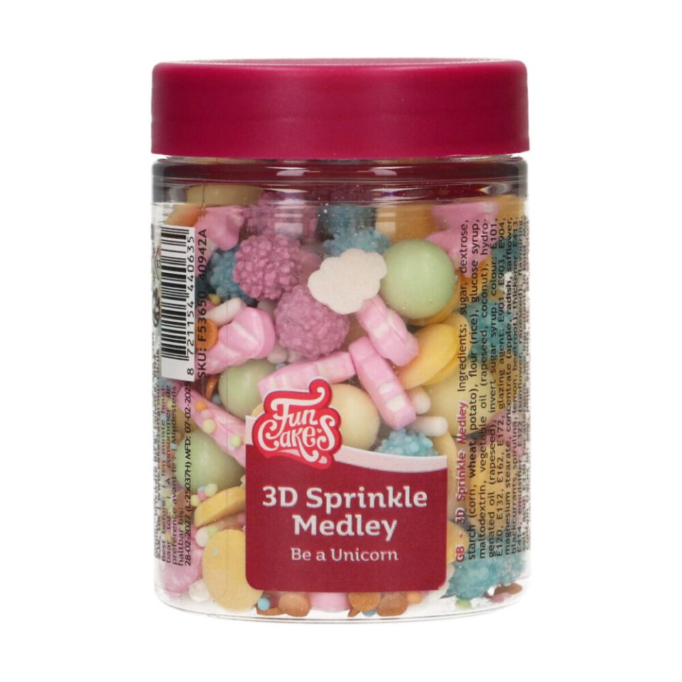 FunCakes 3D Sprinkle Medley Be a Unicorn 70 g