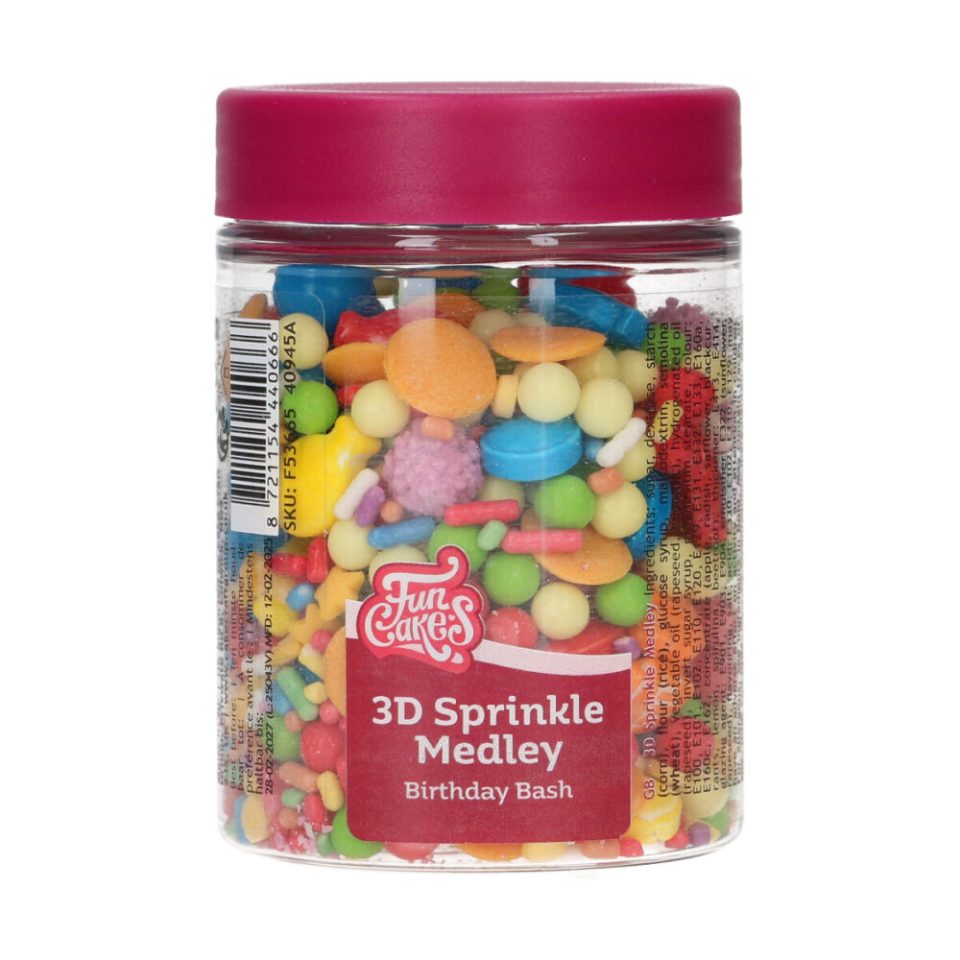 FunCakes 3D Sprinkle Medley Birthday Bash 70 g