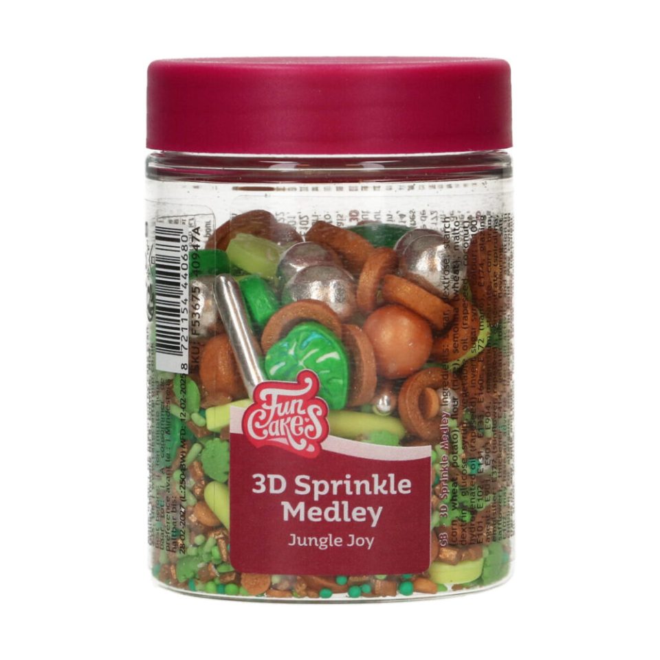 FunCakes 3D Sprinkle Medley Jungle Joy 70 g