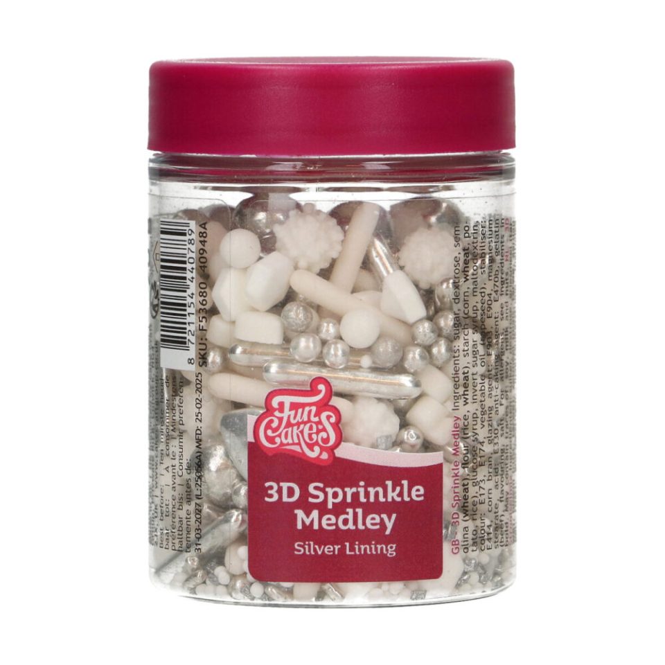 FunCakes 3D Sprinkle Medley Silver Lining 70 g