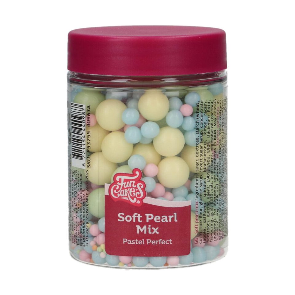 FunCakes Soft Pearls Mix Pastel Perfect 80 g
