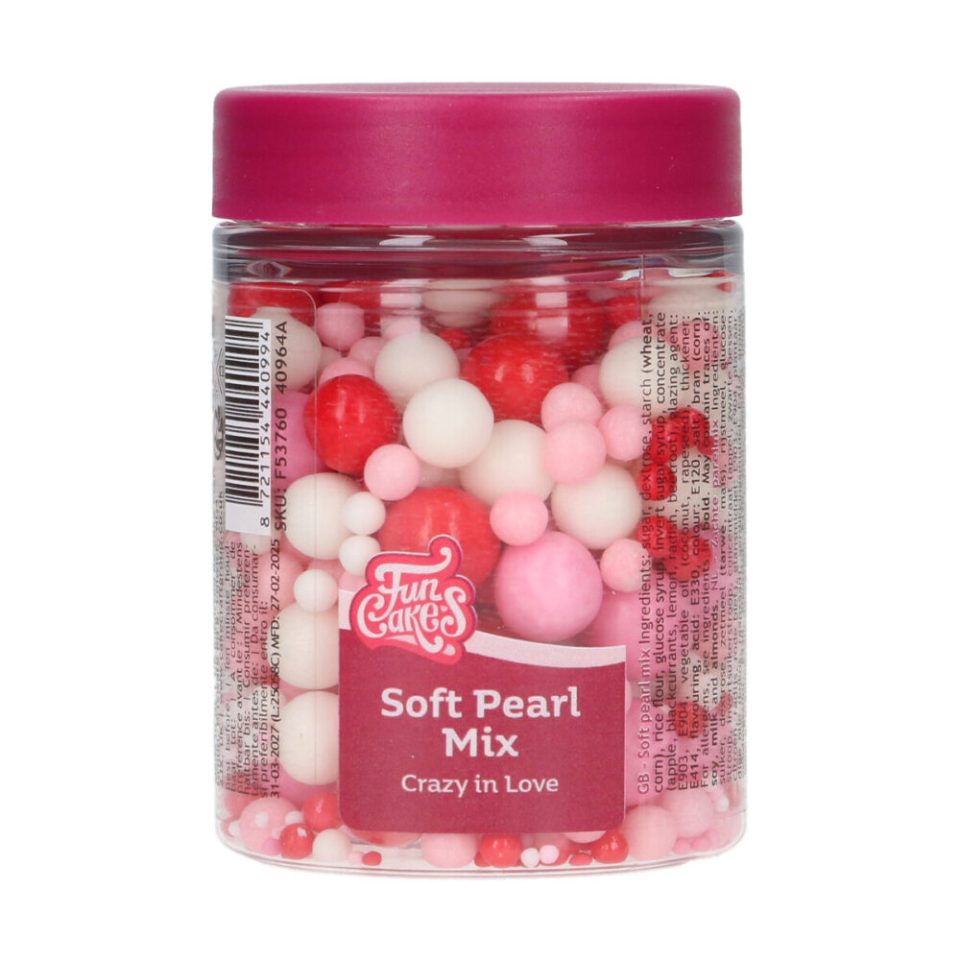 FunCakes Soft Pearls Mix Crazy in Love 80 g