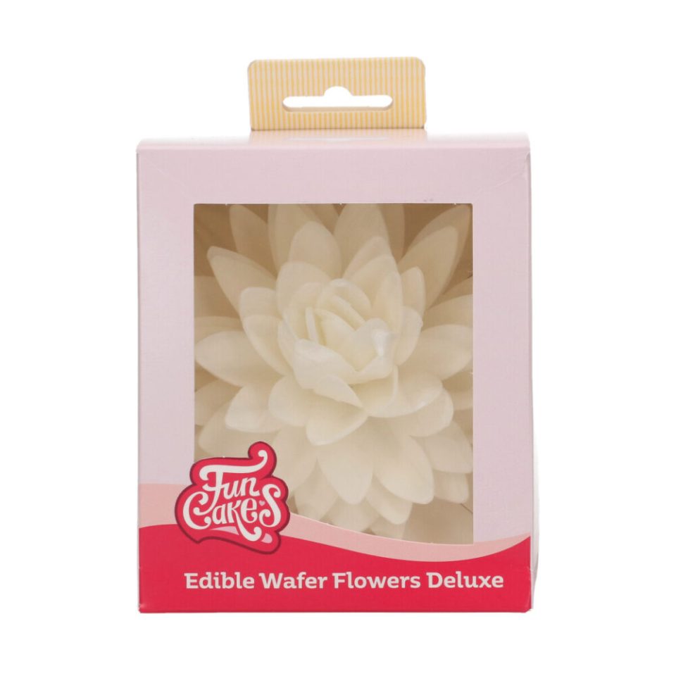FunCakes Edible Wafer Flowers Deluxe Peony White Large 1 stuks