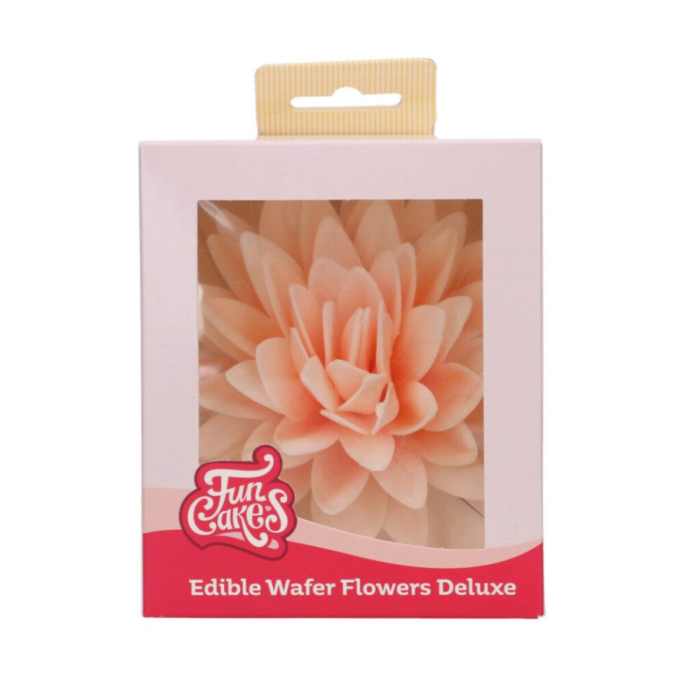 FunCakes Edible Wafer Flowers Deluxe Peony Orange Ombre Large 1 stuks