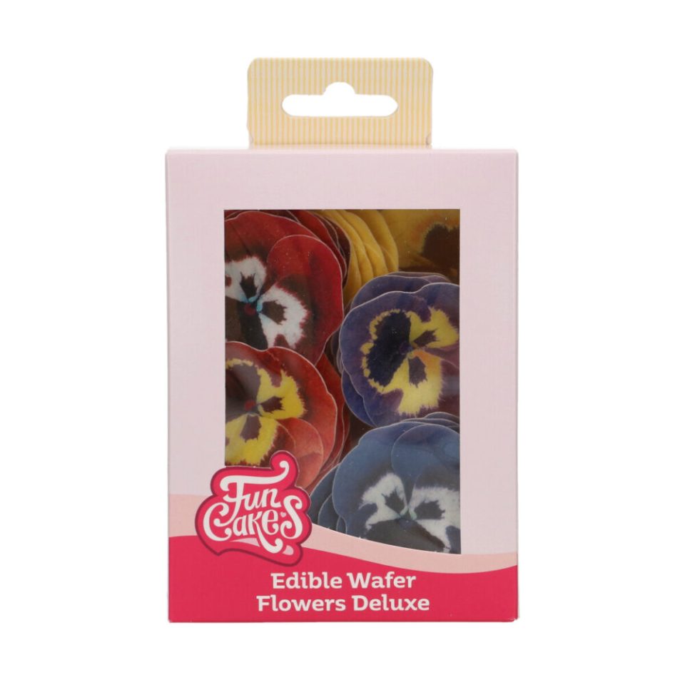 FunCakes Edible Wafer Flowers Deluxe Pansy Mix Small 30 stuks