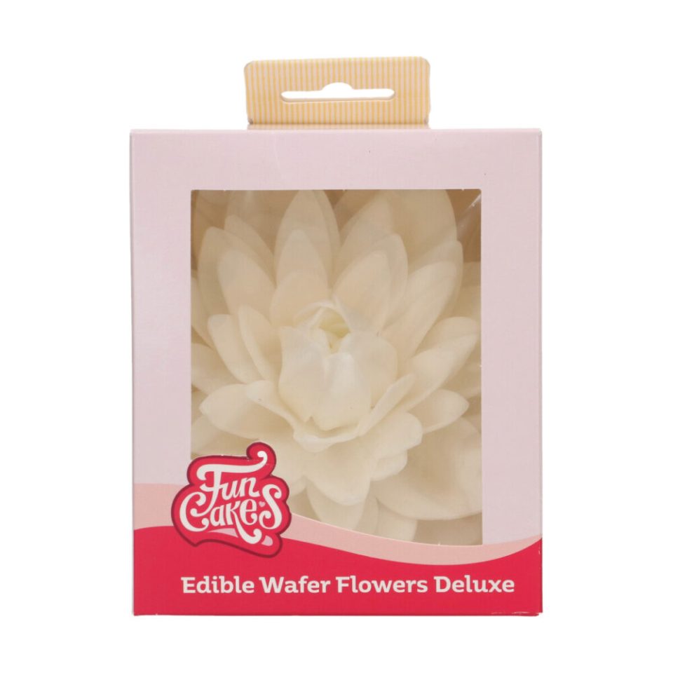 FunCakes Edible Wafer Flowers Deluxe Dahlia White Large 1 stuks