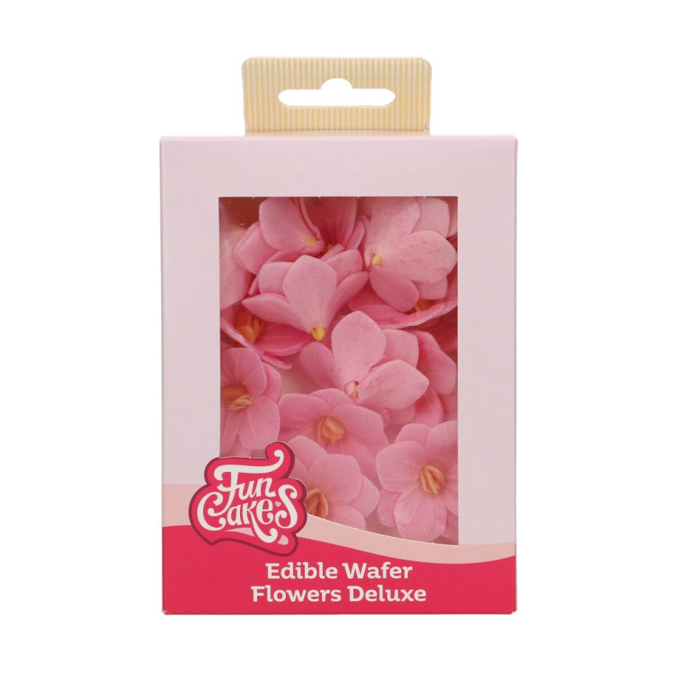 FunCakes Edible Wafer Flowers Deluxe Hydrangea Pink klein 18 stuks