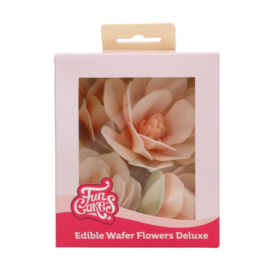 FunCakes Edible Wafer Flowers Deluxe Magnolia White groot 6 stuks