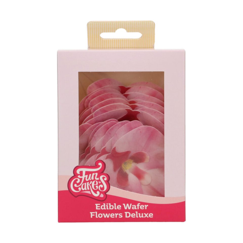 FunCakes Edible Wafer Flowers Deluxe Orchid Pink Medium 10 stuks