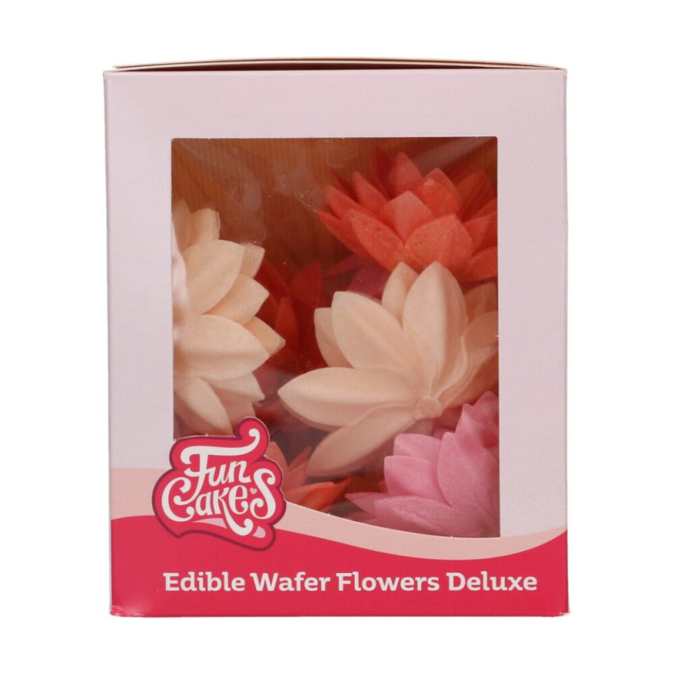 FunCakes Edible Wafer Flowers Deluxe Lotus Mix Medium 10 stuks