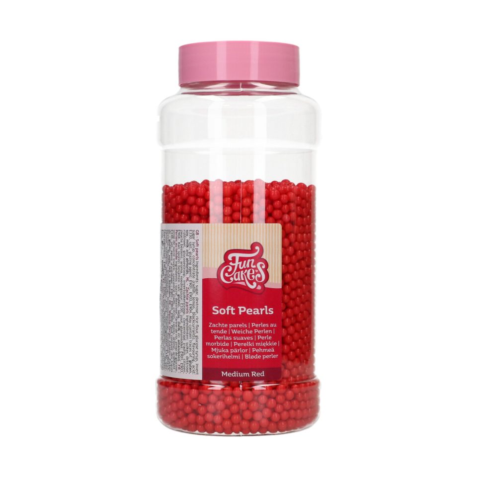 FunCakes zachte parels 5 mm Red 500 g