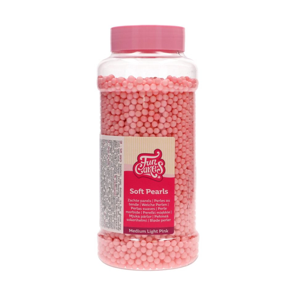 FunCakes zachte parels 5 mm Light Pink 600 g
