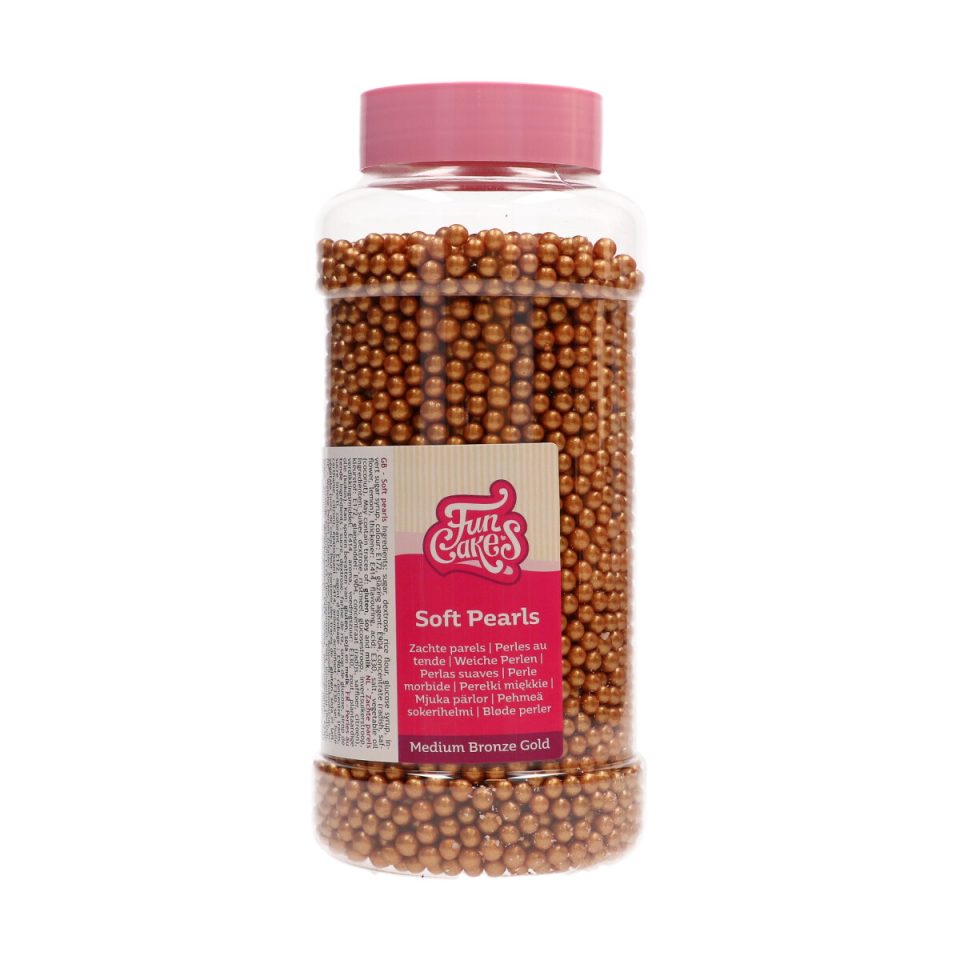 FunCakes zachte parels 5 mm Bronze Gold 600 g