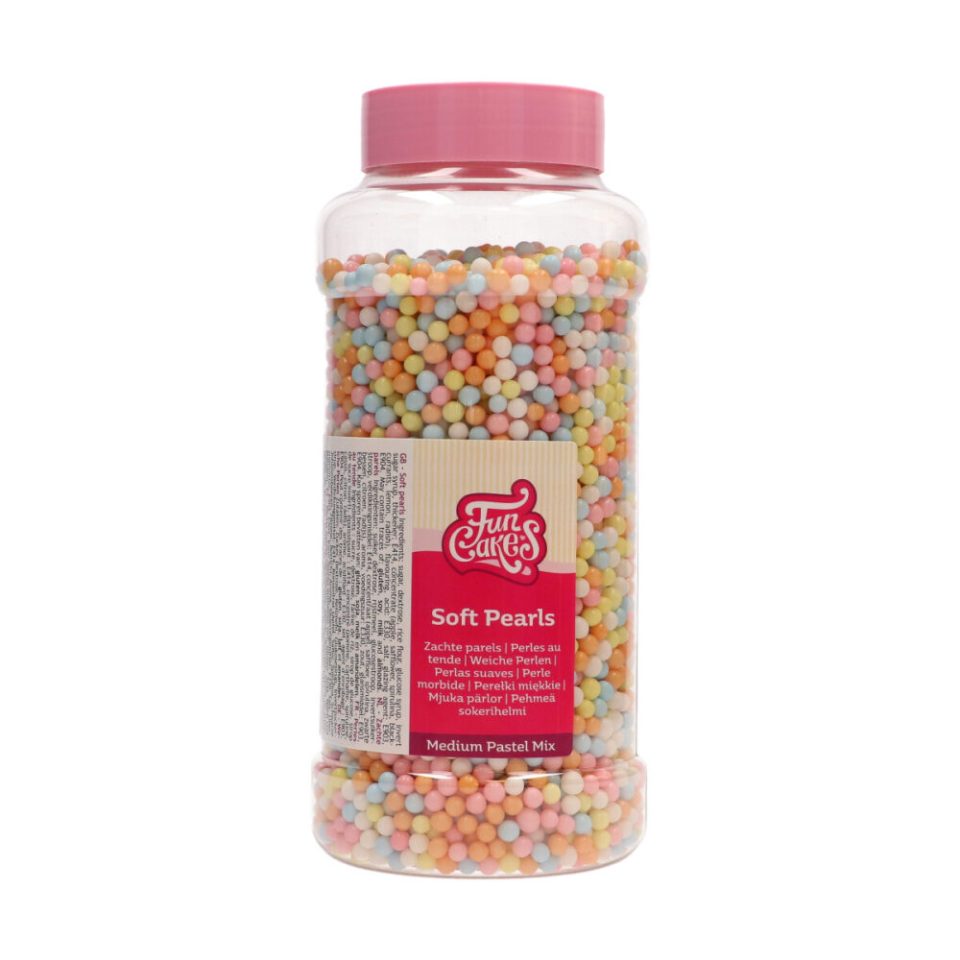 FunCakes Soft Pearls 5 mm Pastel Mix 600 g