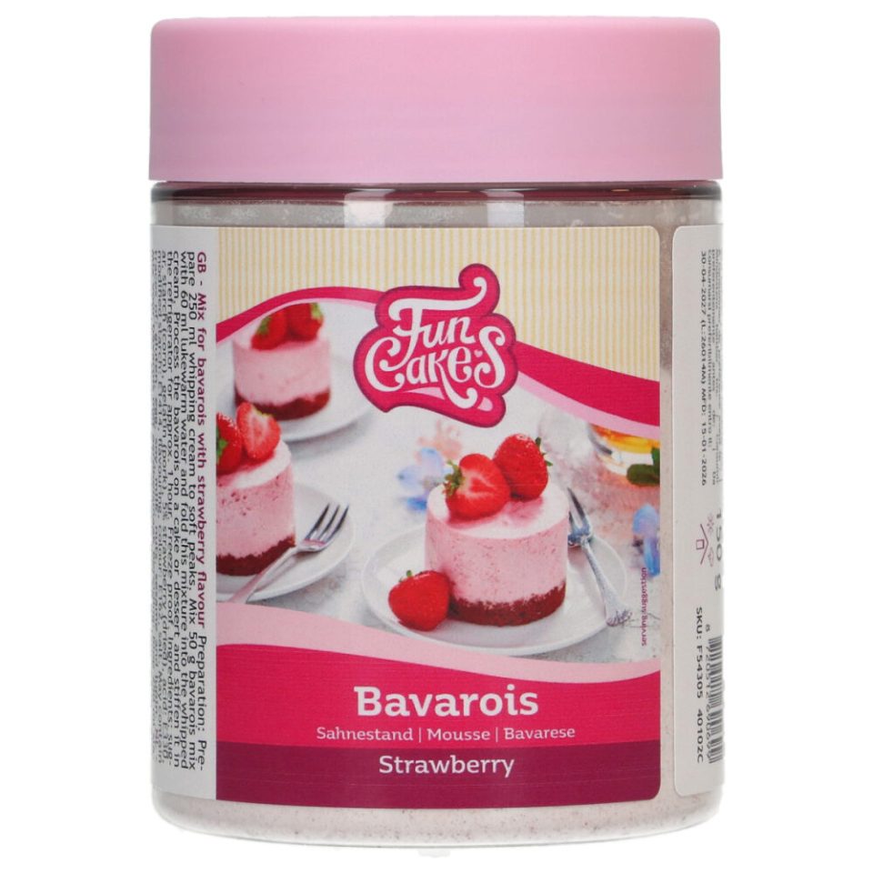 FunCakes mix voor Bavarois Strawberry 150 g
