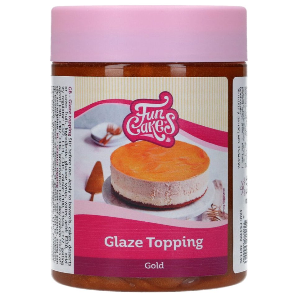 FunCakes Glaze Topping Gold 375 g