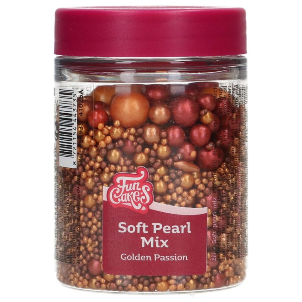FunCakes Soft Pearls Mix Golden Passion 80 g