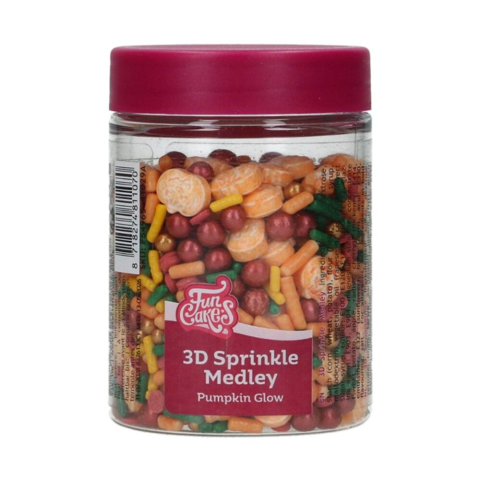 FunCakes 3D Sprinkle Medley Pumpkin Glow 70 g