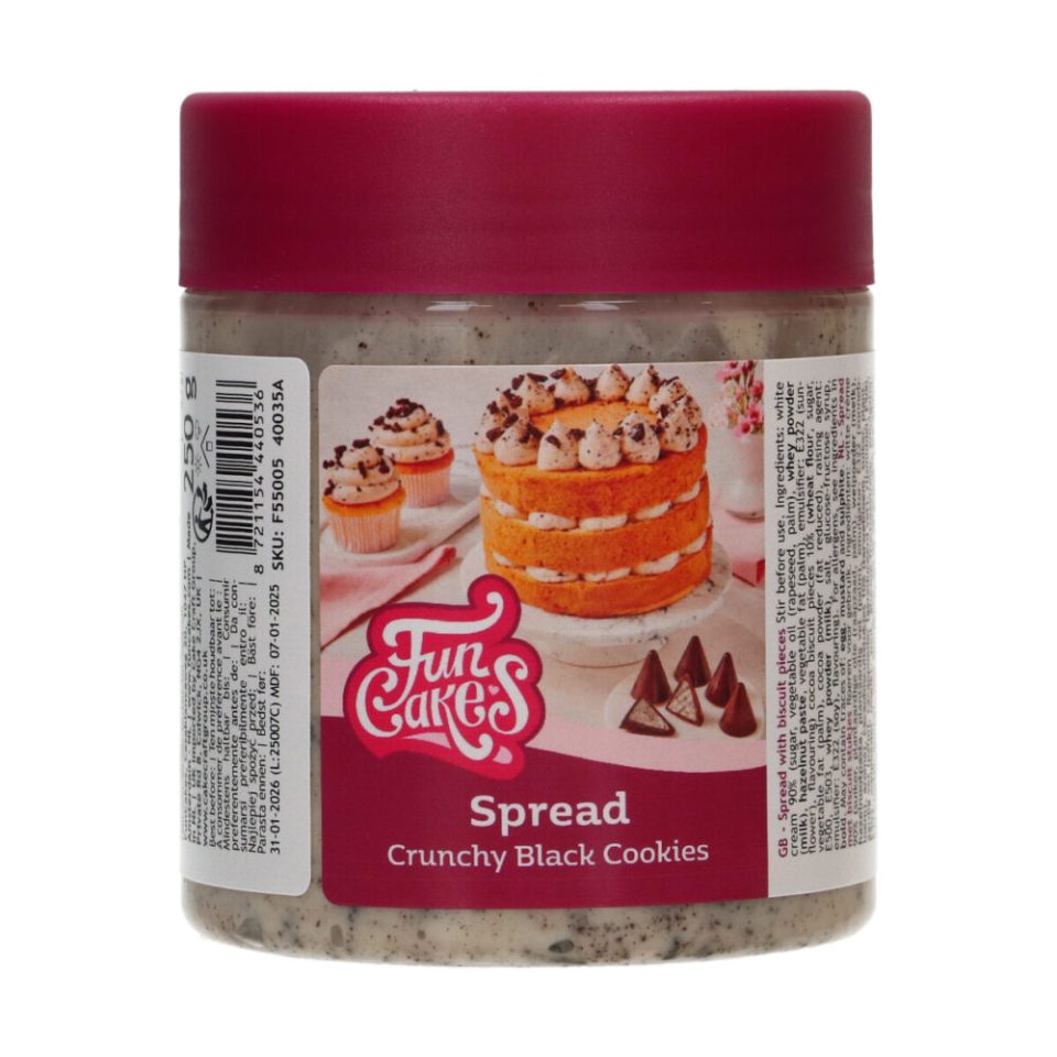 FunCakes Spread Crunchy Black Cookies 250 g