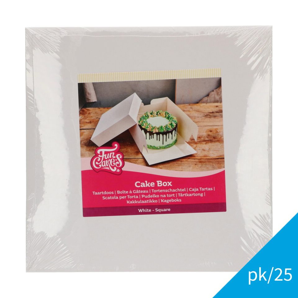 FunCakes taartdoos White 28x28x15 cm 25 stuks