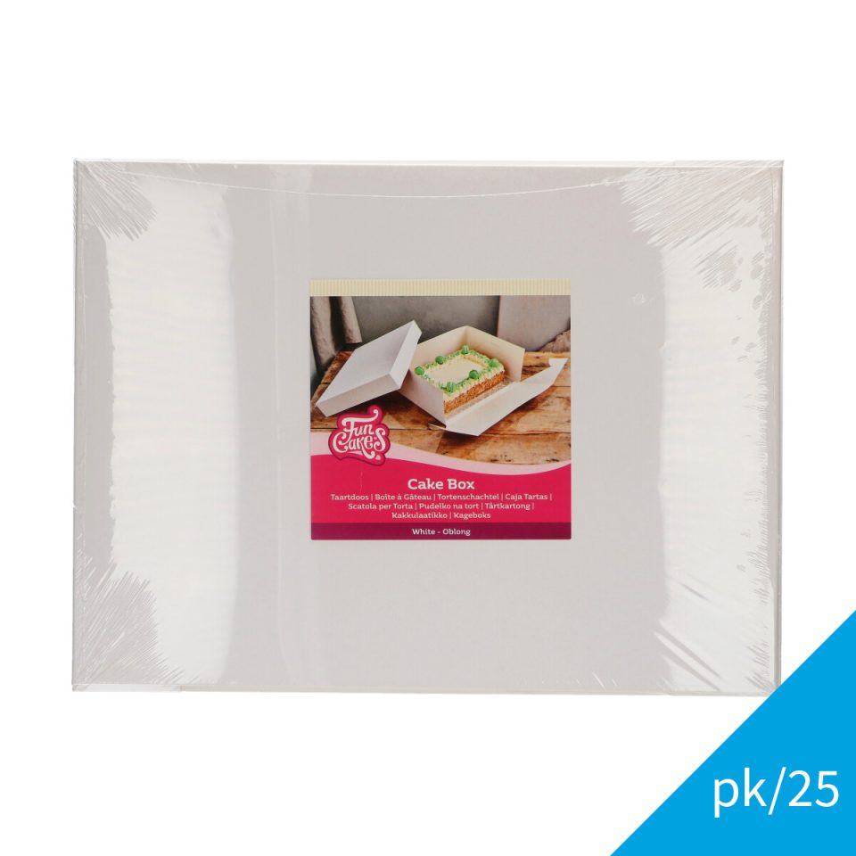 FunCakes taartdoos White 40x30x15 cm pk25